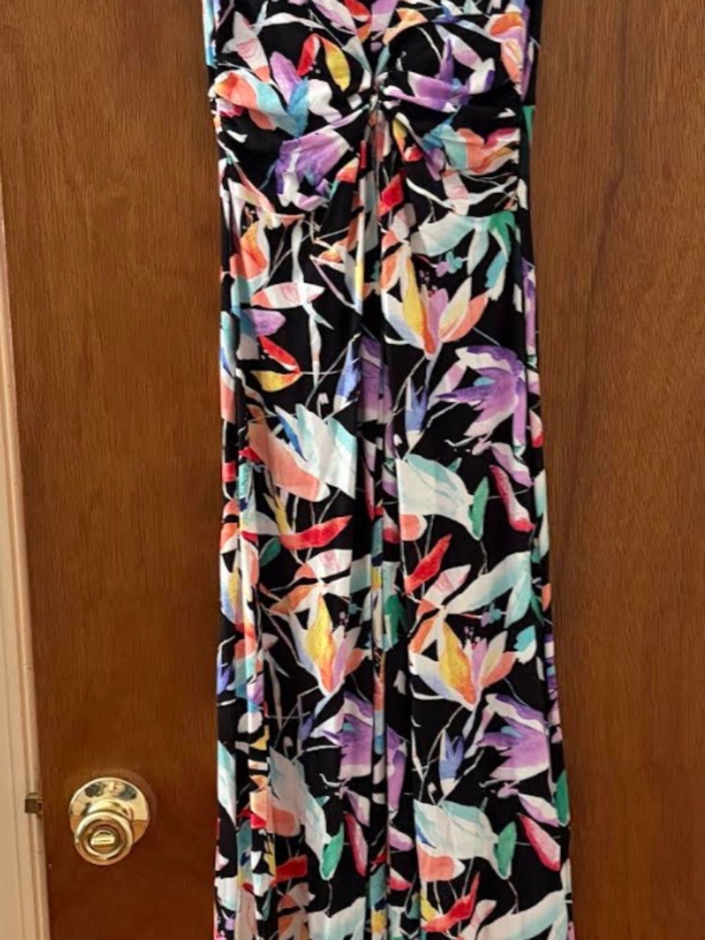 Iman Global Chic Floral Maxi Dress Size XS